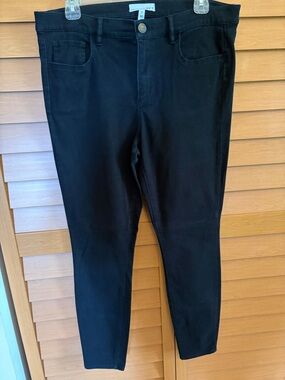 LOFT Black High-Rise Slim Pants